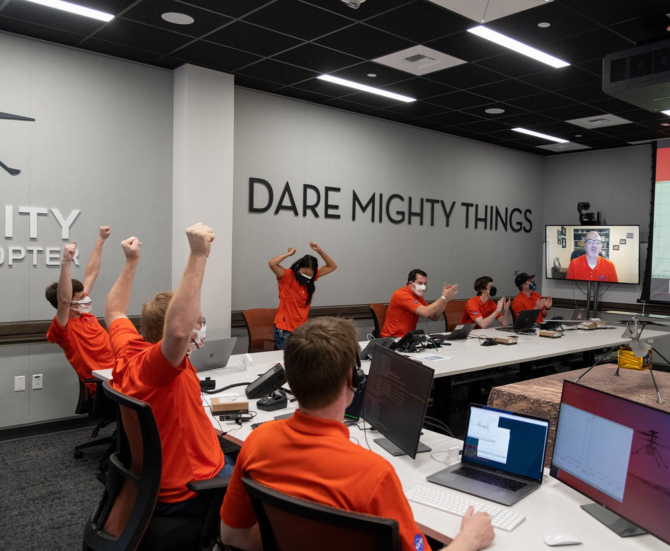 Ingenuity's Team Reacts to Data Showing It Completed Its First Flight