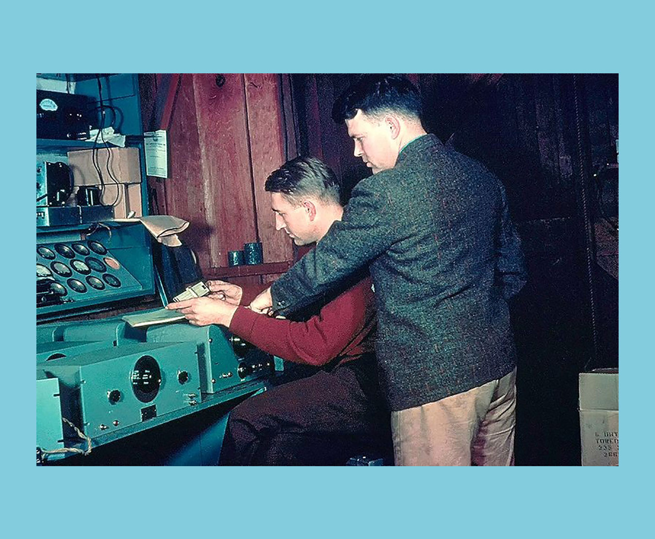 The evolution of manufacturing accelrated in the computer age - here David Packard and Bill Hewlett found their company in a Palo Alto, California garage. Their first product, the HP 200A Audio Oscillator, rapidly became a popular piece of test equipment for engineers.
