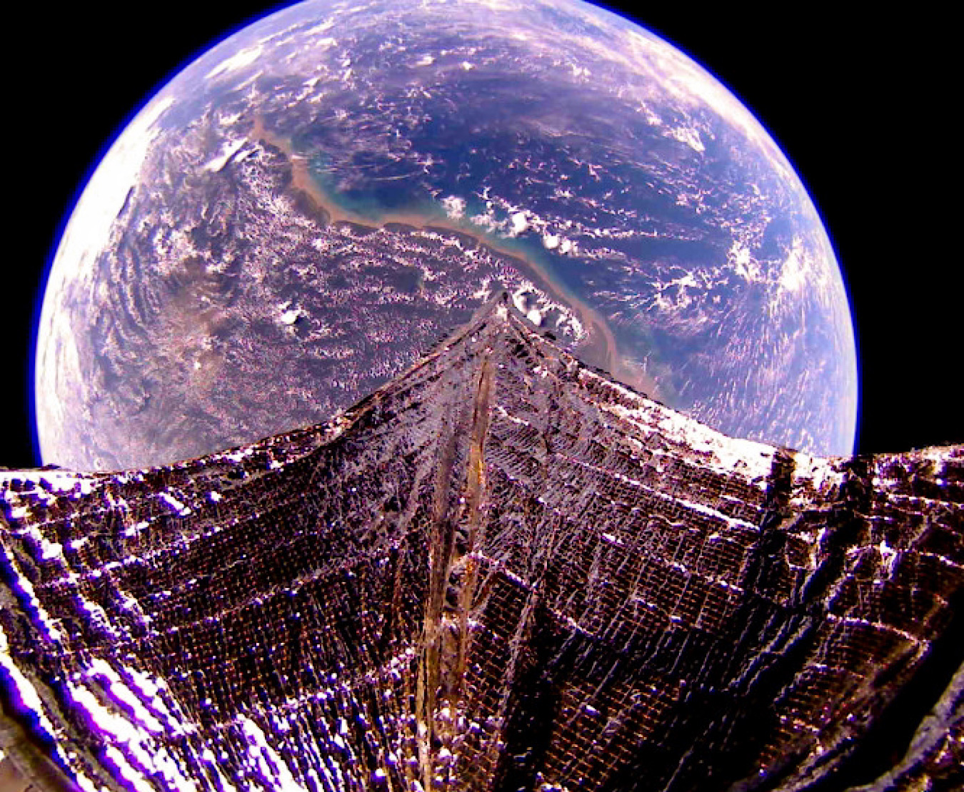image of Earth taken by LightSail 2